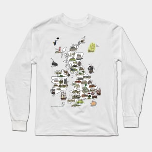 A Literary Map of the UK and Ireland Long Sleeve T-Shirt